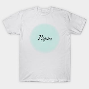 Vegan Typography  Art Minimal Design T-Shirt